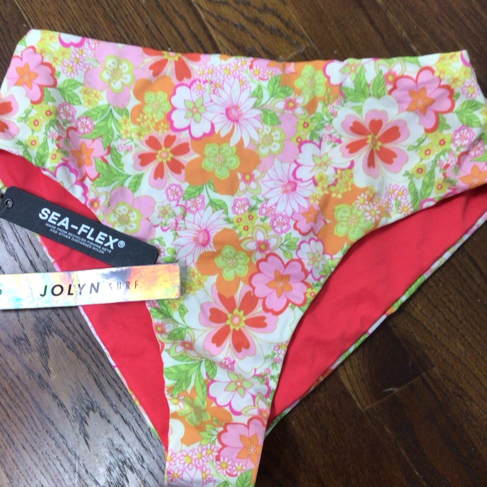NWT Jolyn Natia high waist bikini bottom womens Medium